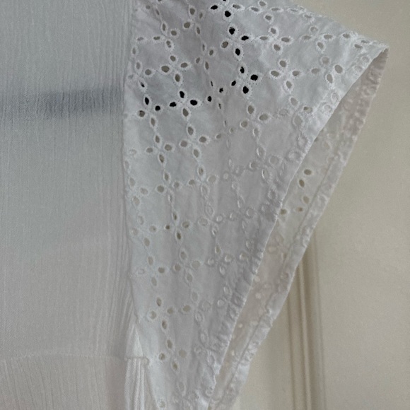 SANCTUARY cream sheer, lightweight peasant blouse. Size L. - Picture 3 of 5